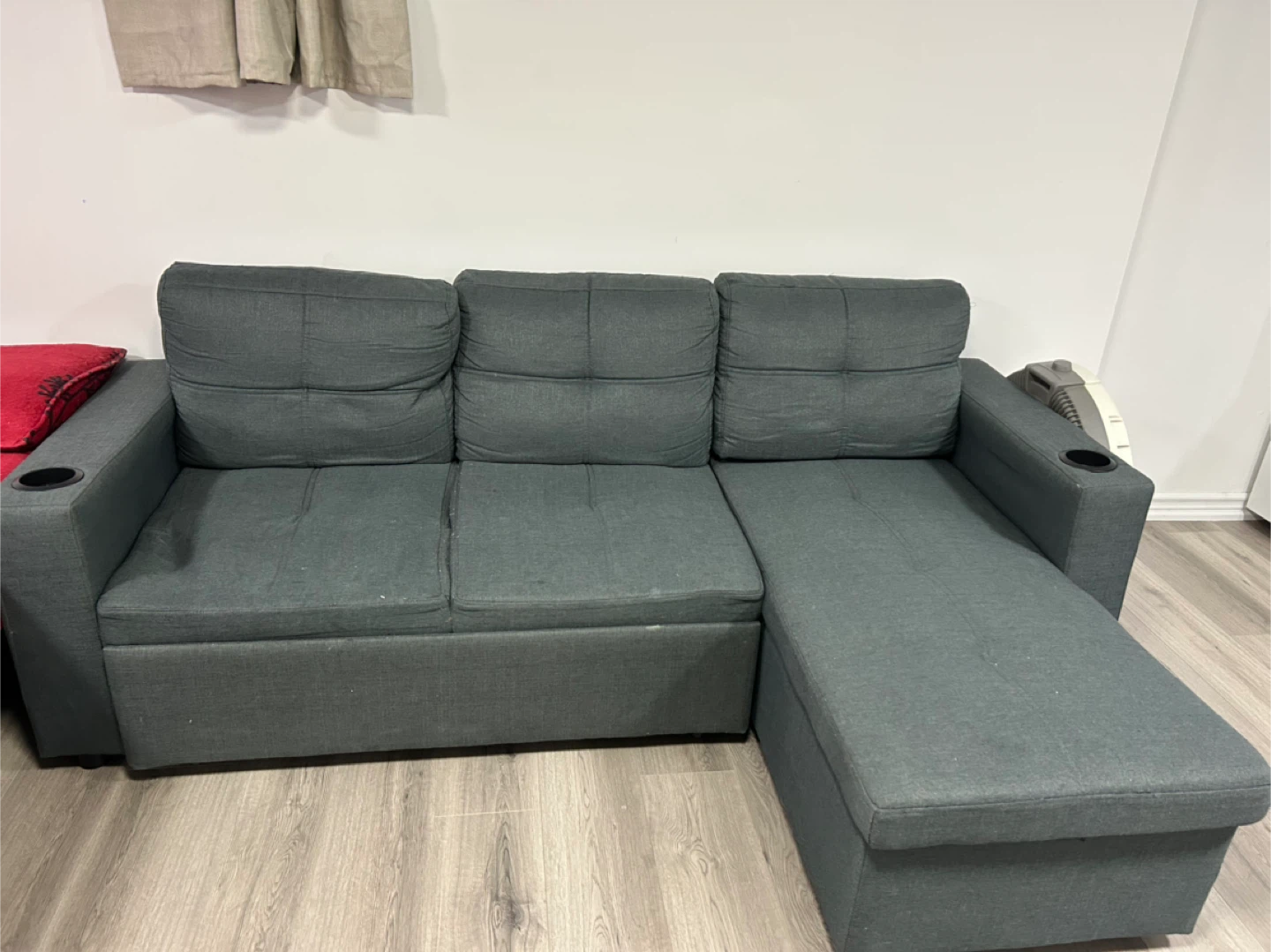 Grey Sofa with Pull-Out Bed - photo 2