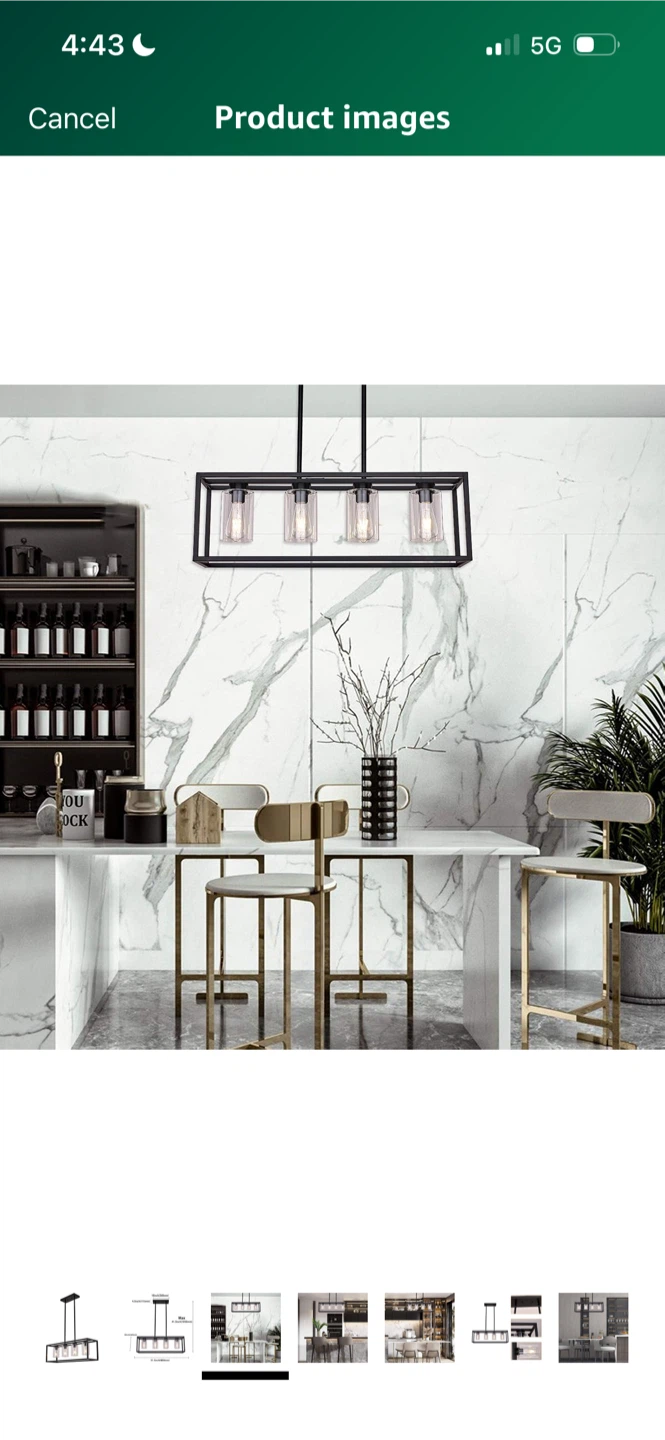 New 4-Light Farmhouse Rectangle Chandelier - photo 4