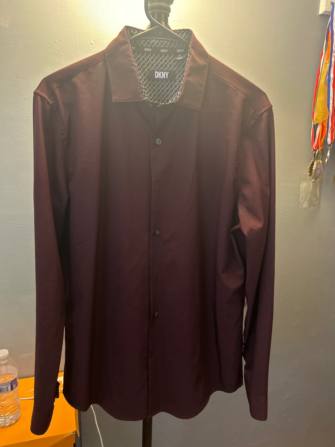 DKNY Burgundy Button-Down Shirt - photo 2