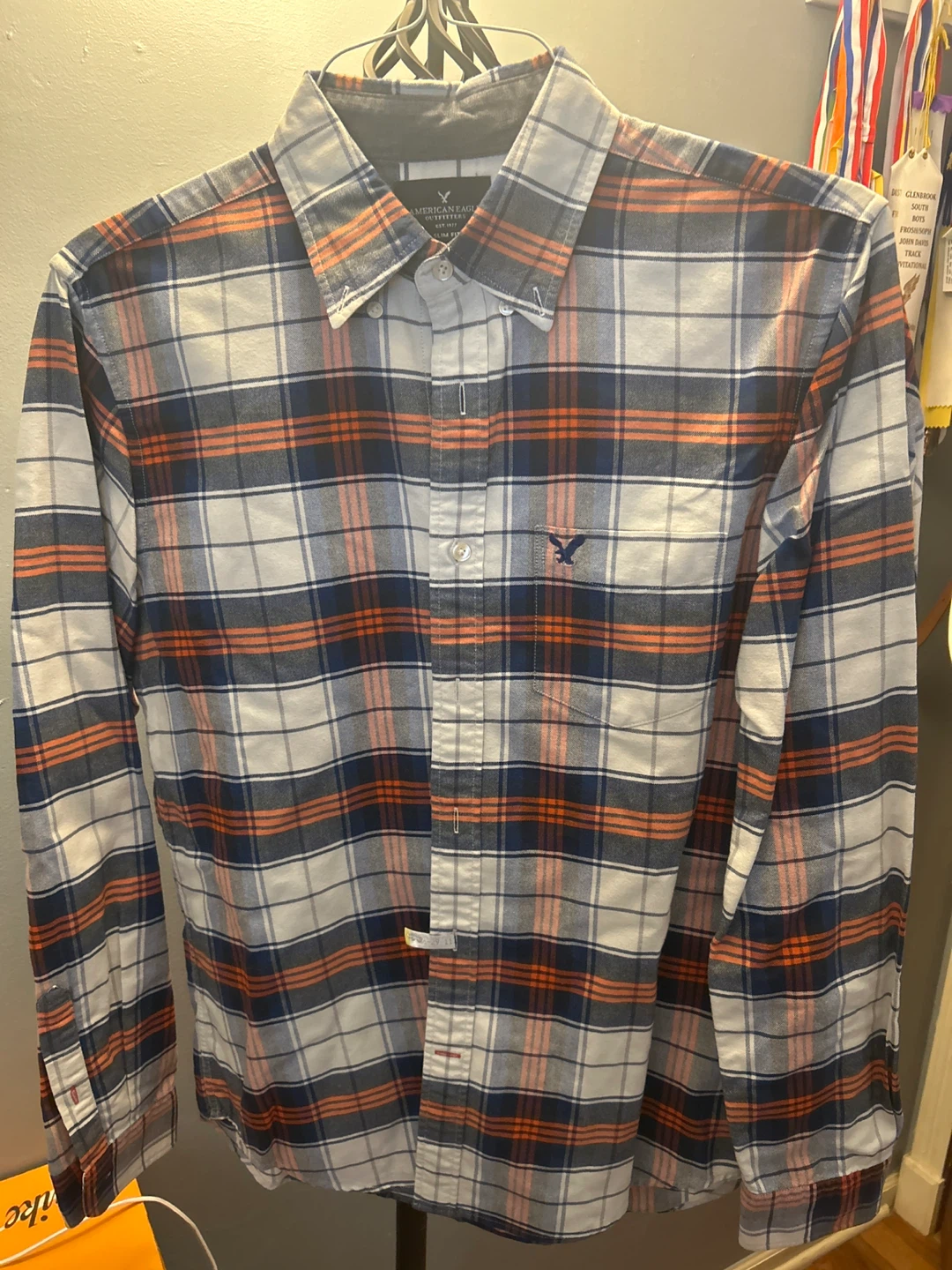 American Eagle Outfitters Slim Fit Plaid Shirt M