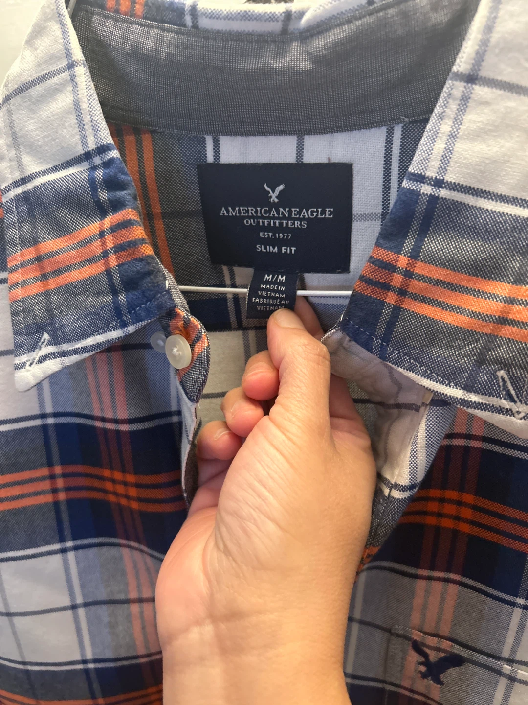 American Eagle Outfitters Slim Fit Plaid Shirt M - photo 2