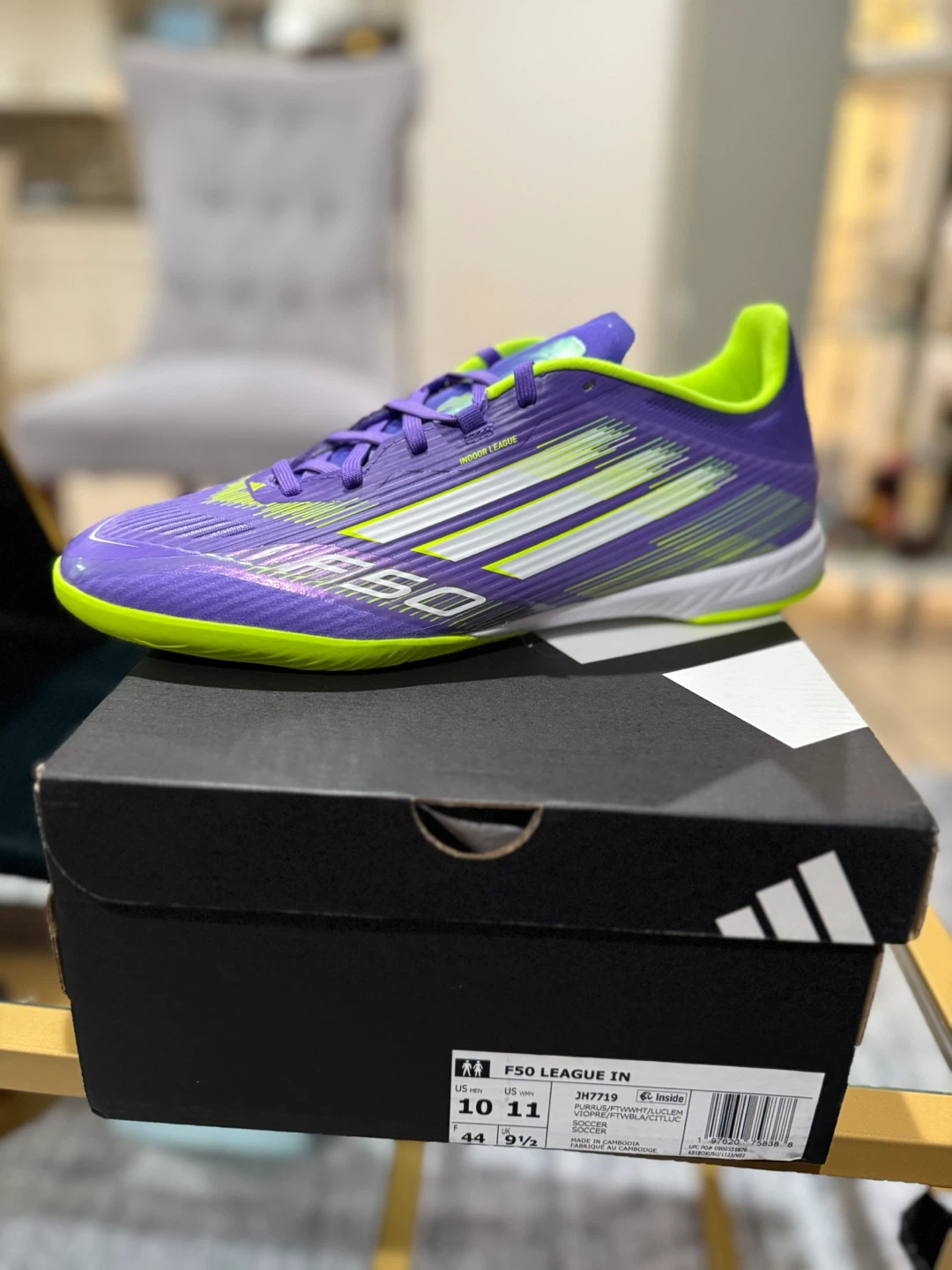 Adidas F50 League IN Purple/Green Size 10