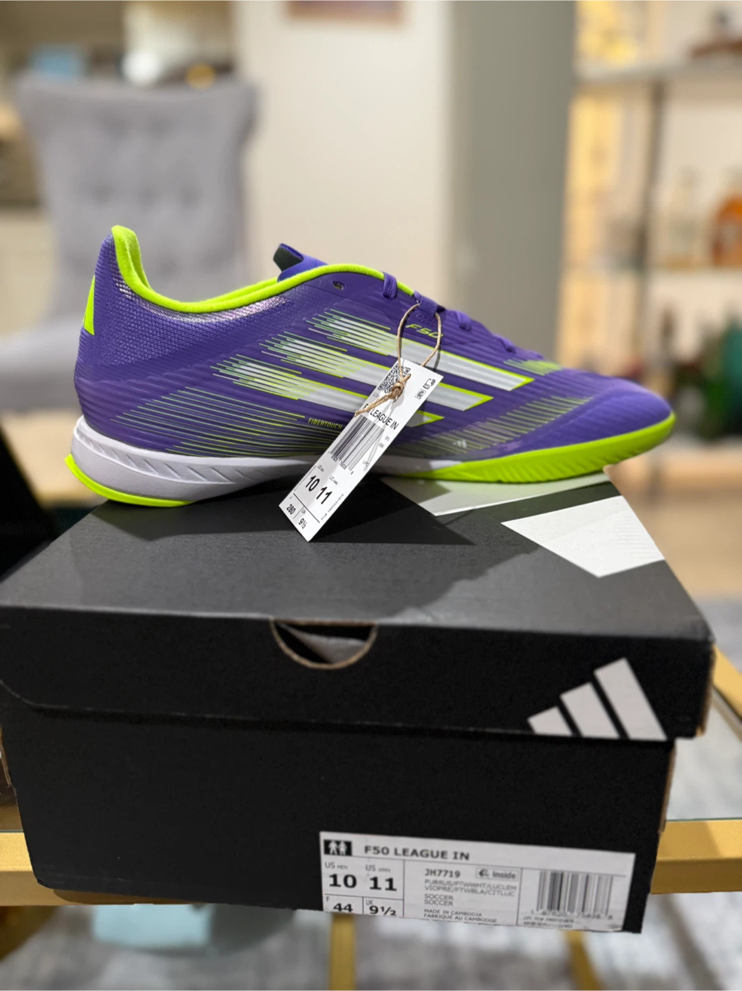 Adidas F50 League IN Purple/Green Size 10 - photo 3