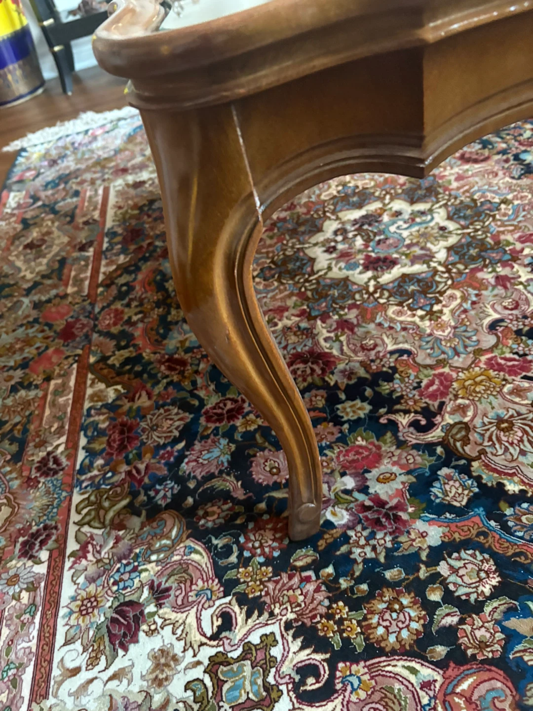 Vintage Glass Top Coffee Table - photo 3