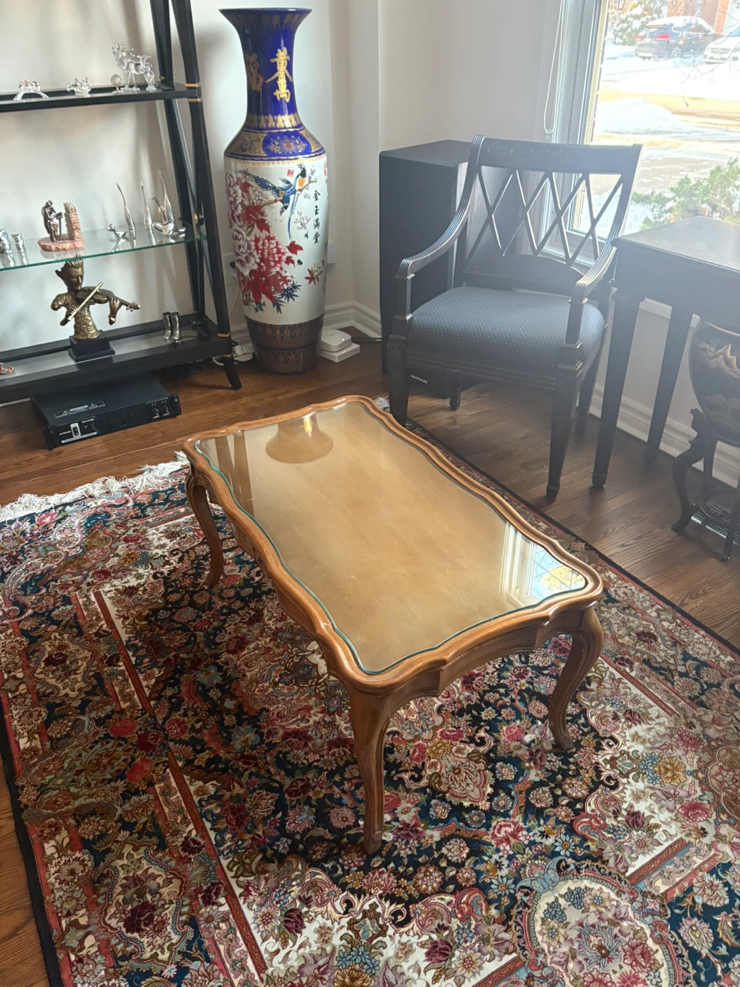 Vintage Glass Top Coffee Table - photo 2