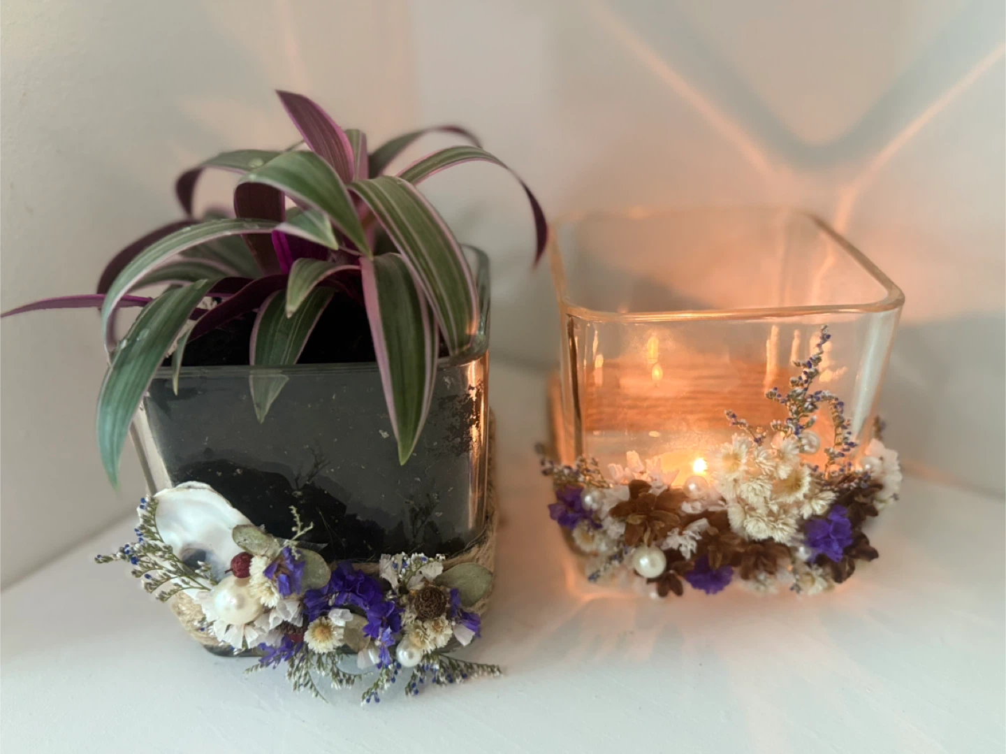 Decorative Glass Candle Holders / Planters - photo 5