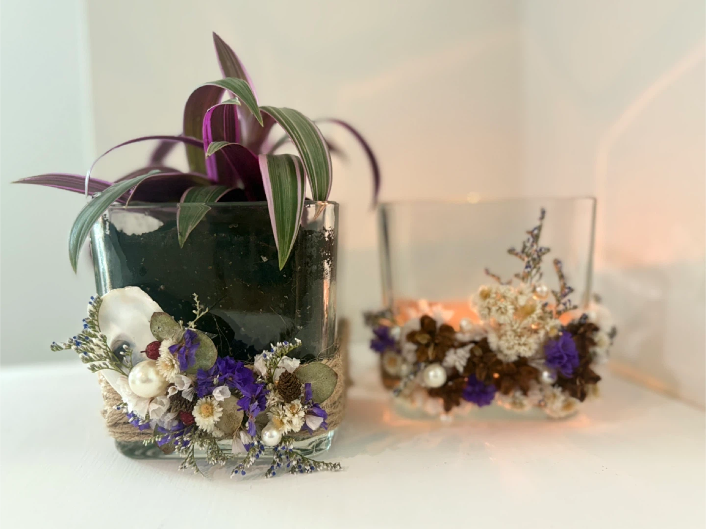 Decorative Glass Candle Holders / Planters - photo 3