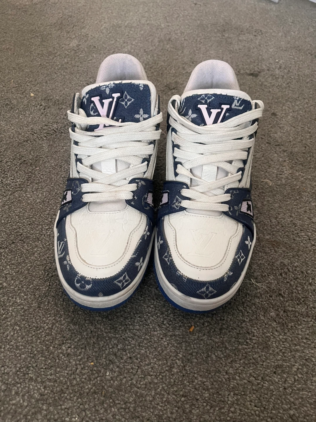 Louis Vuitton navy blue trainers