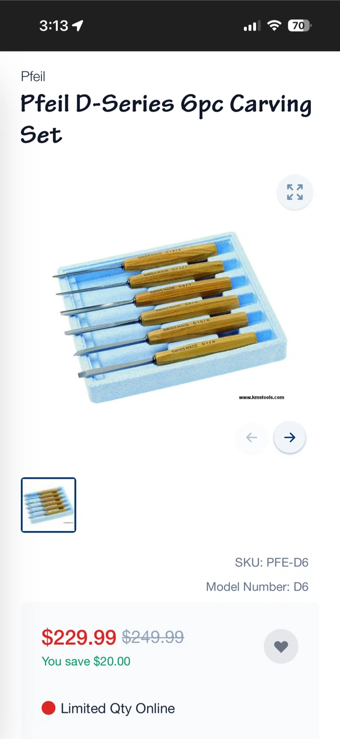 Pfeil Swiss Made D-Series Wood Carving Set & Carving Wood Pieces - photo 2