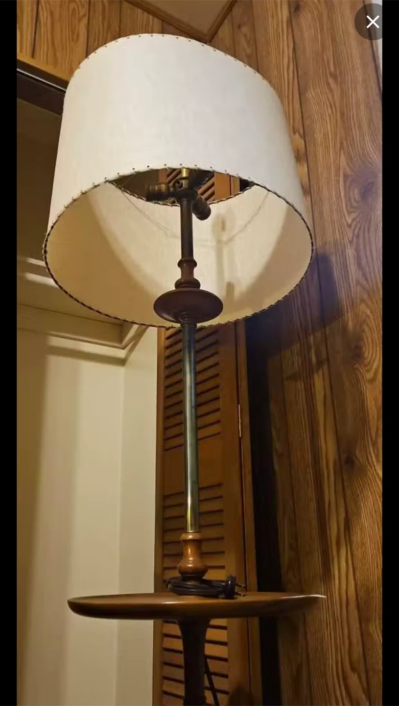 Vintage Floor Lamp with Attached Table - photo 2