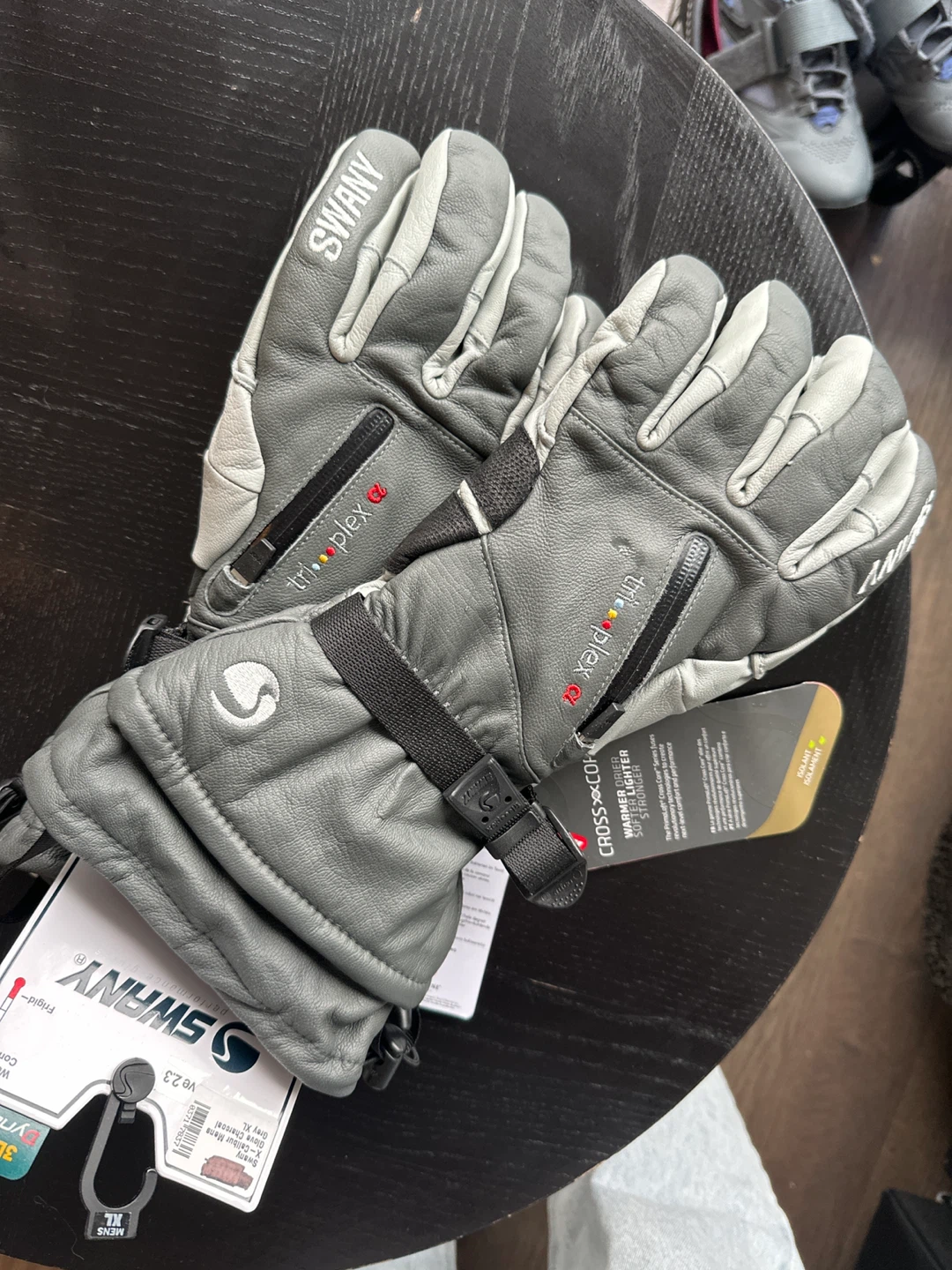Swany All Leather X-Calibur 2.3 Gloves - XL, Grey, New!