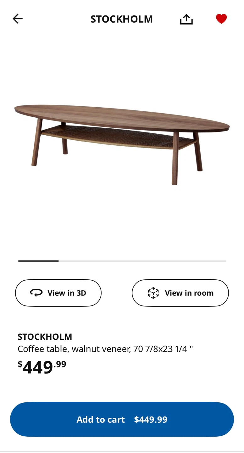 IKEA STOCKHOLM Coffee Table - photo 2