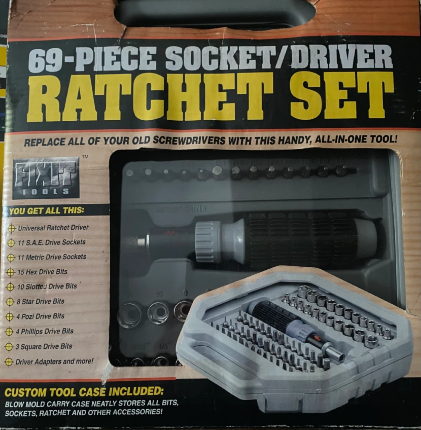 Fix It Tools 69-Piece Socket/Driver Ratchet Set