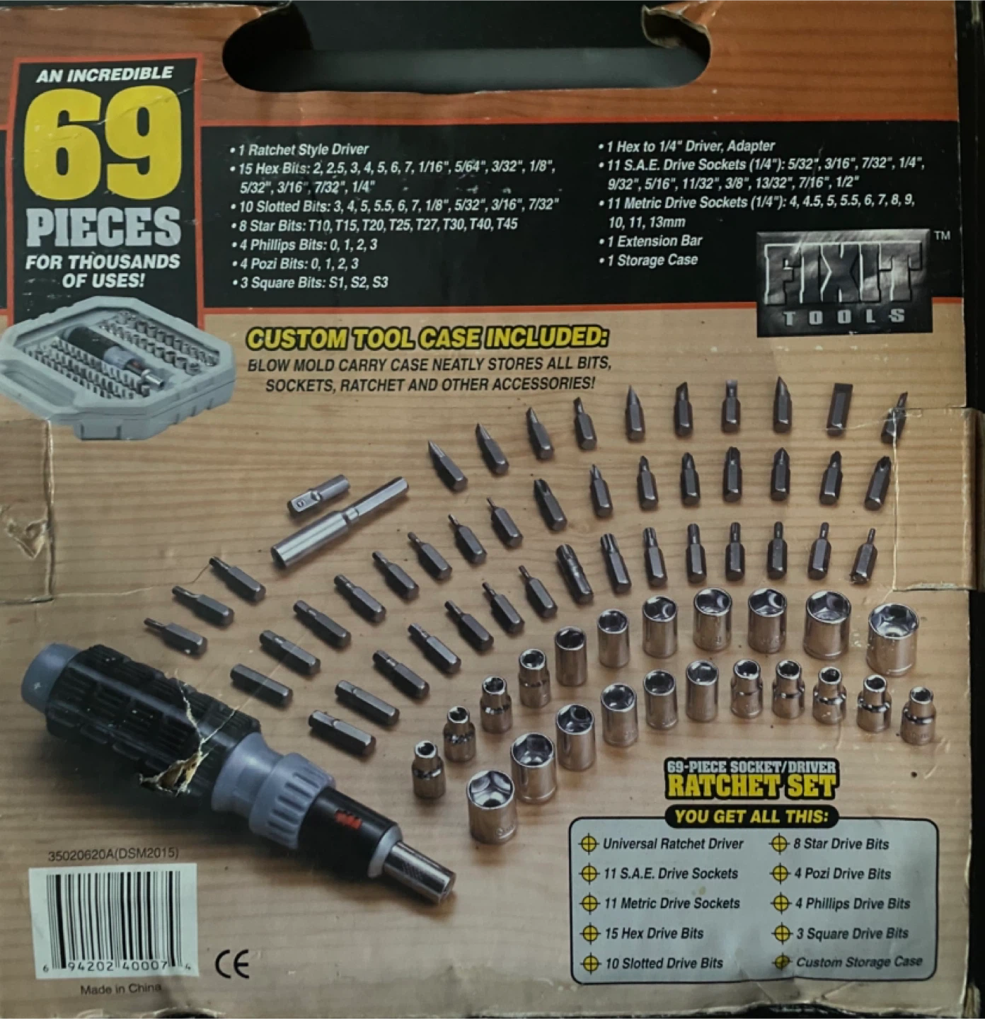 Fix It Tools 69-Piece Socket/Driver Ratchet Set - photo 2
