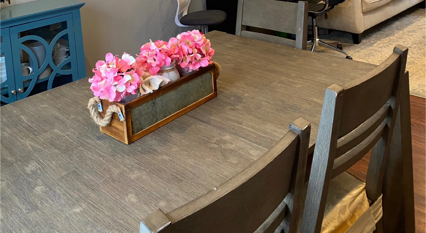 Dining Table with 6 Chairs - Gray - photo 2