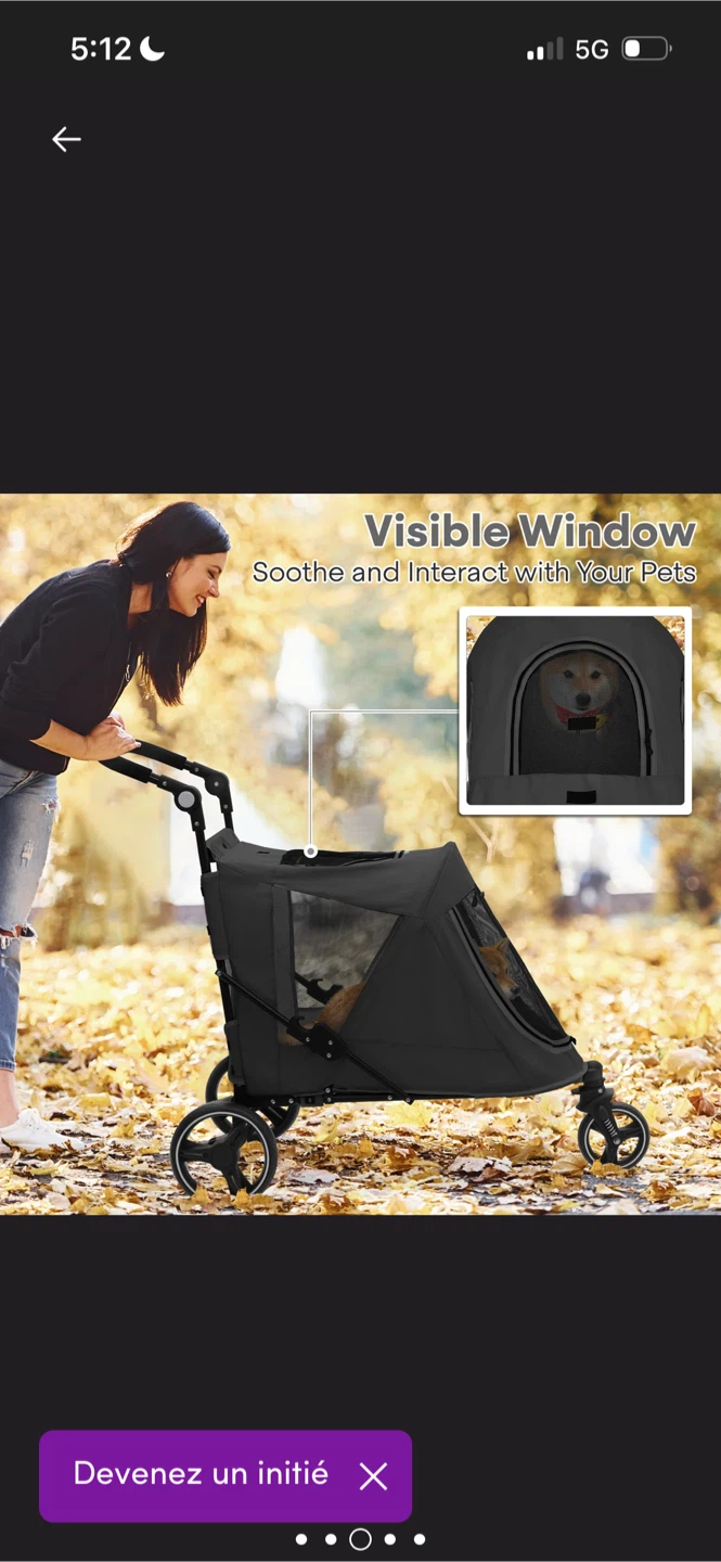 New Dog/Pet Stroller - Black - photo 5