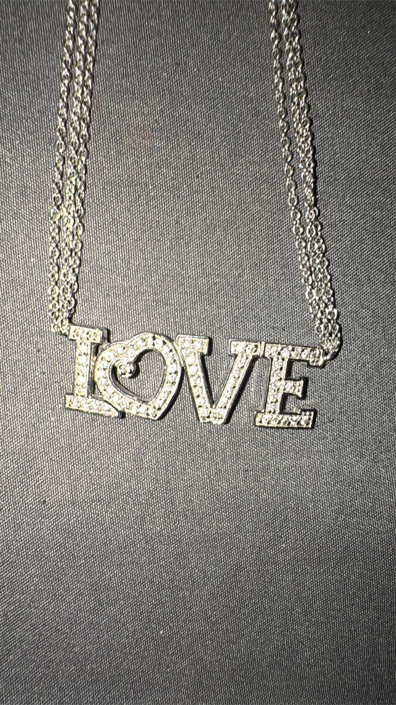GM 'Love' Sterling Silver Necklace
