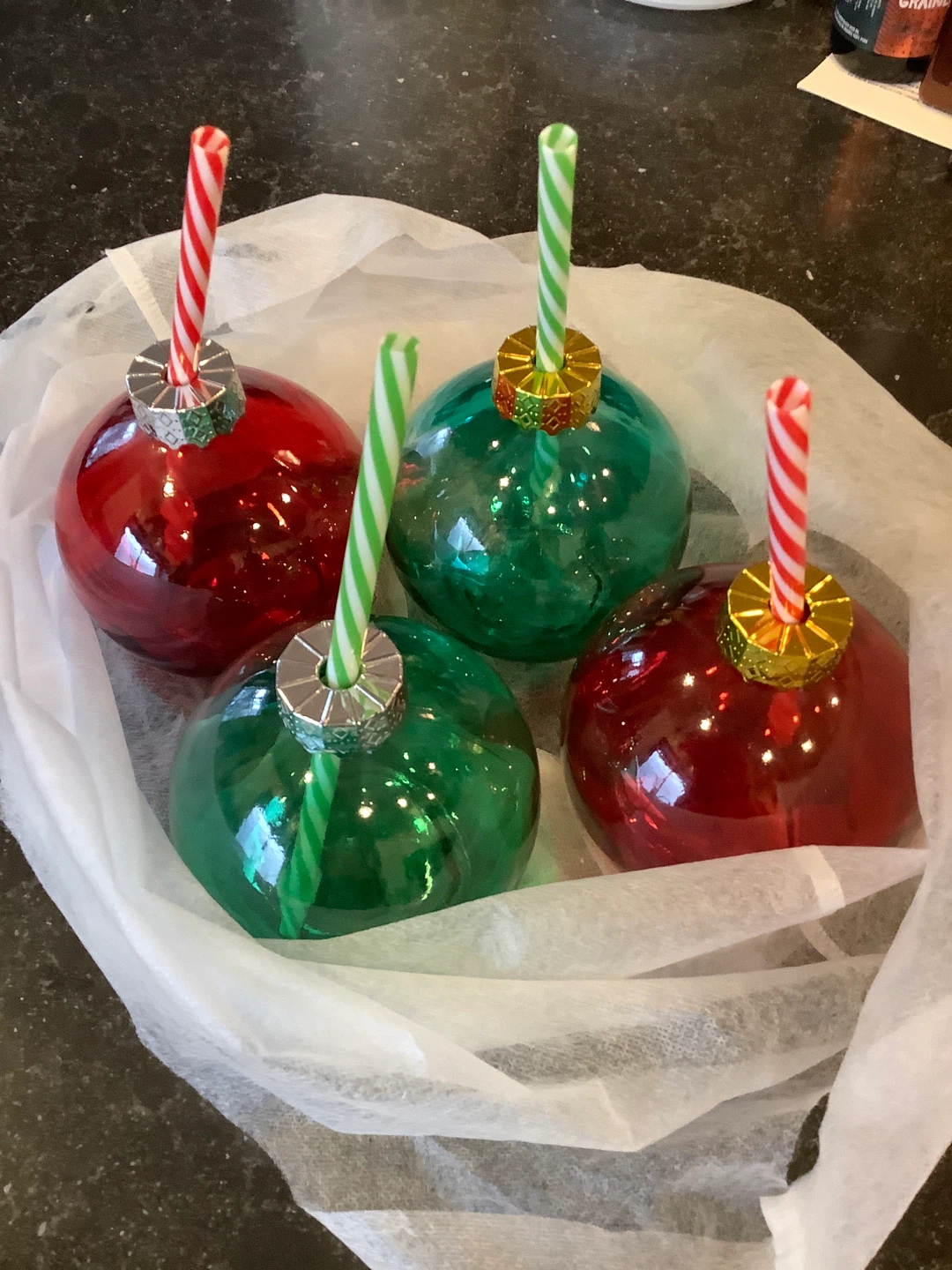 Red & Green Christmas Ornament Drink Tumblers