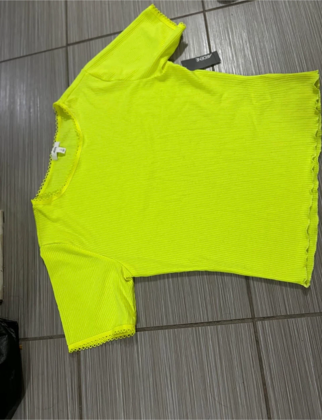 Brand new Ardene Neon Yellow Ribbed Top - Size L