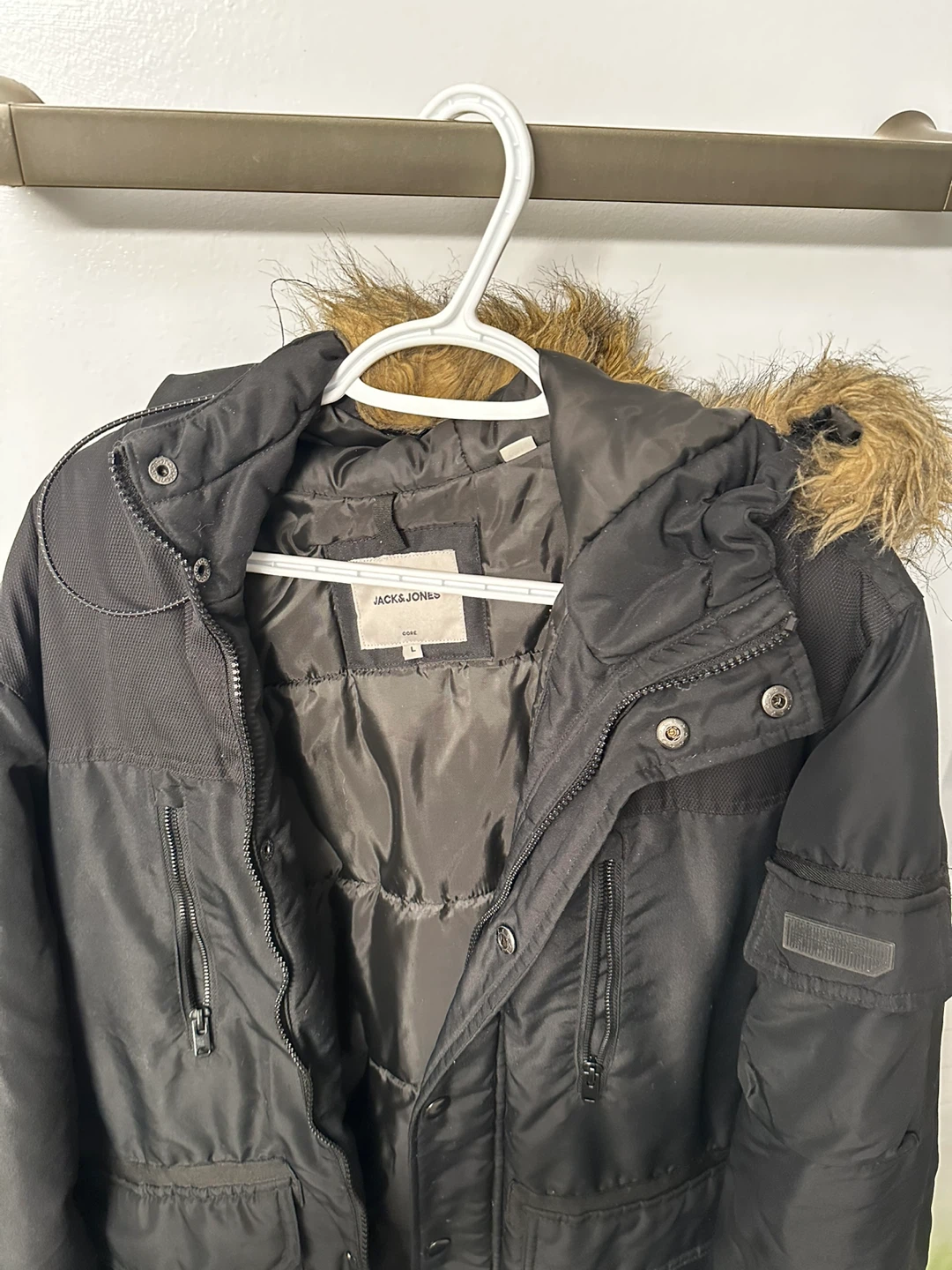 Jack & Jones Core Black Winter Jacket - Size L
