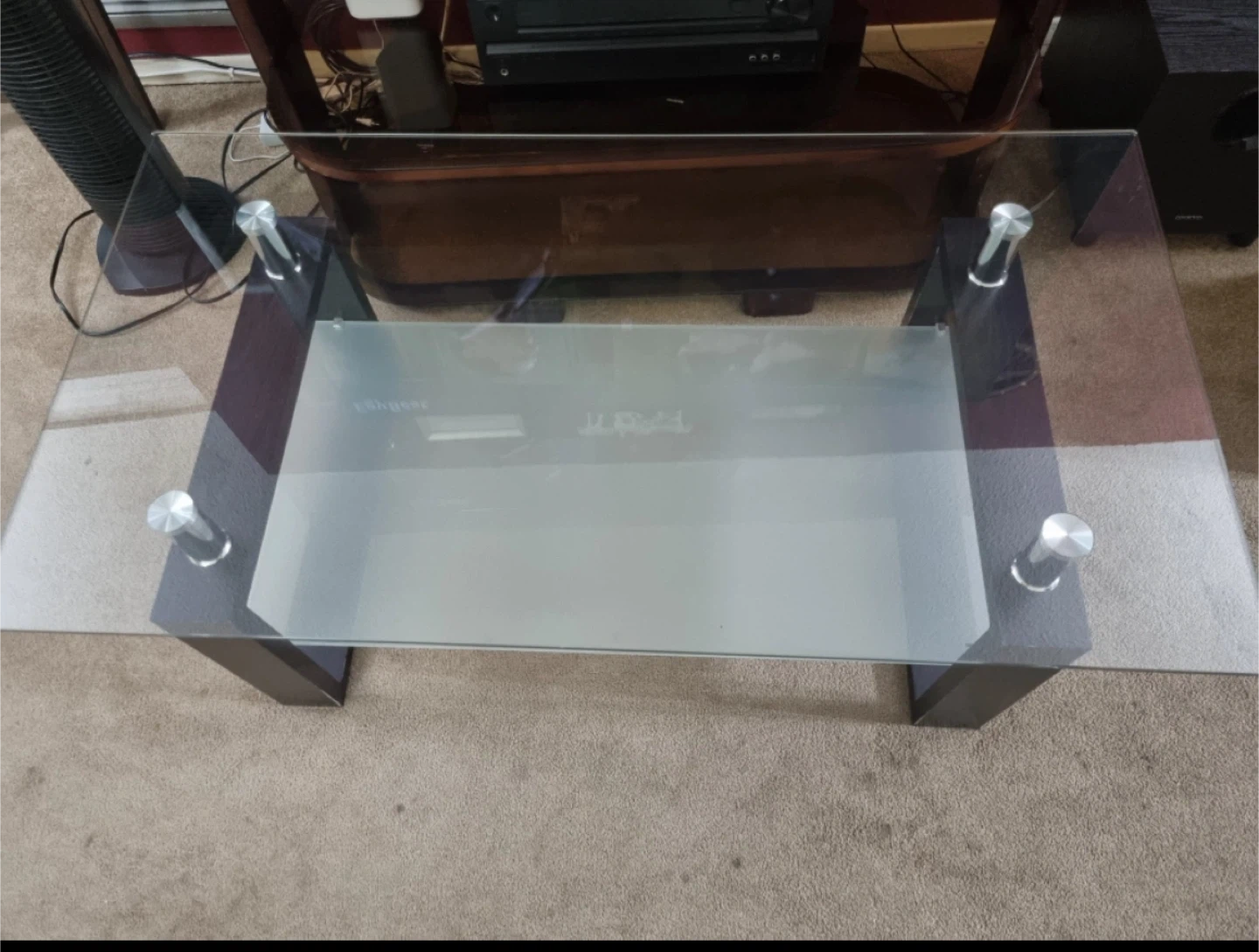 Glass Top Coffee Table and 2 side tables