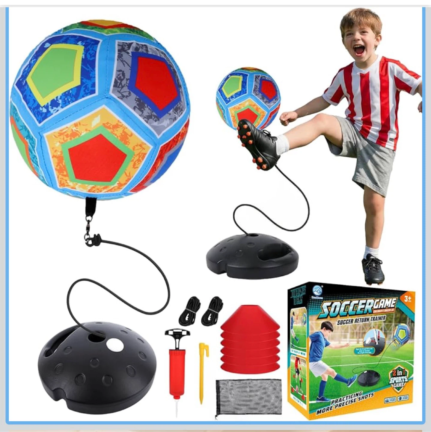 Soccergame 2-in-1 Sports Game - Soccer Return Trainer 3+