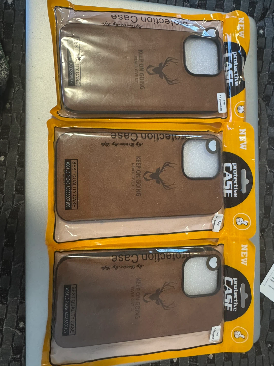 New iPhone 14 Pro Max Brown Protective Case