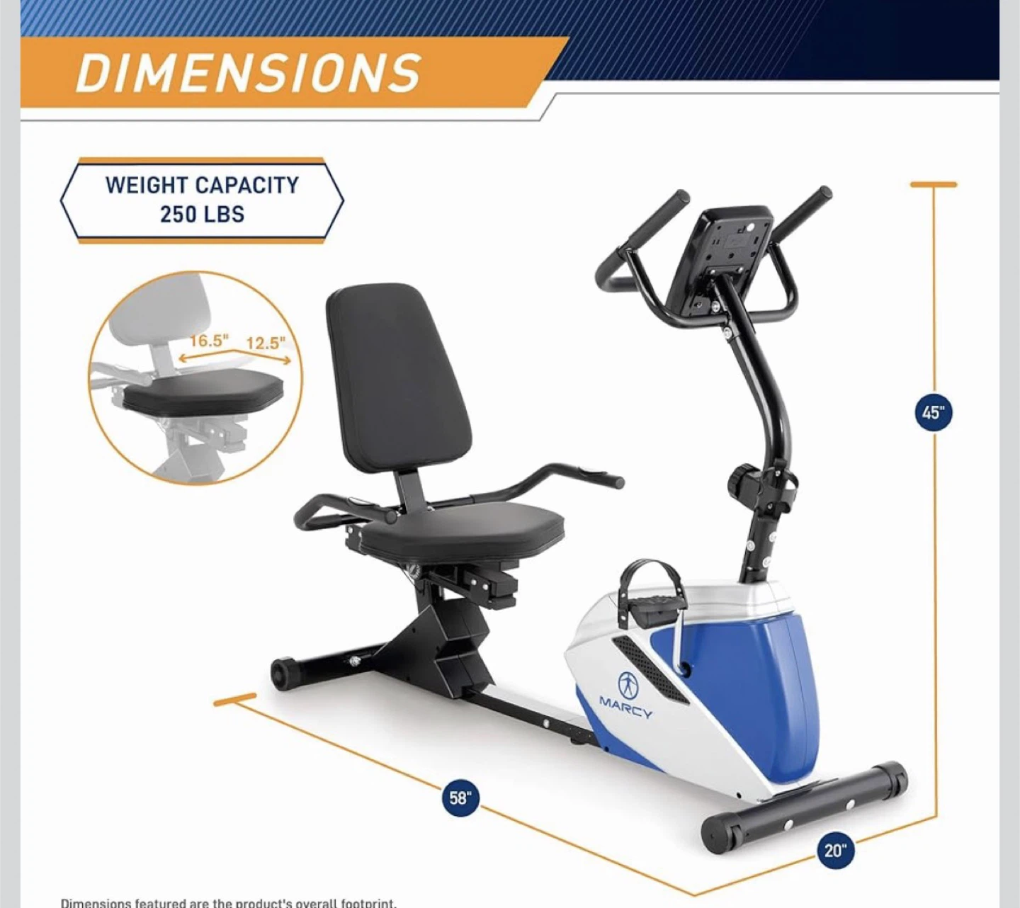 Marcy Recumbent Exercise Bike - photo 2