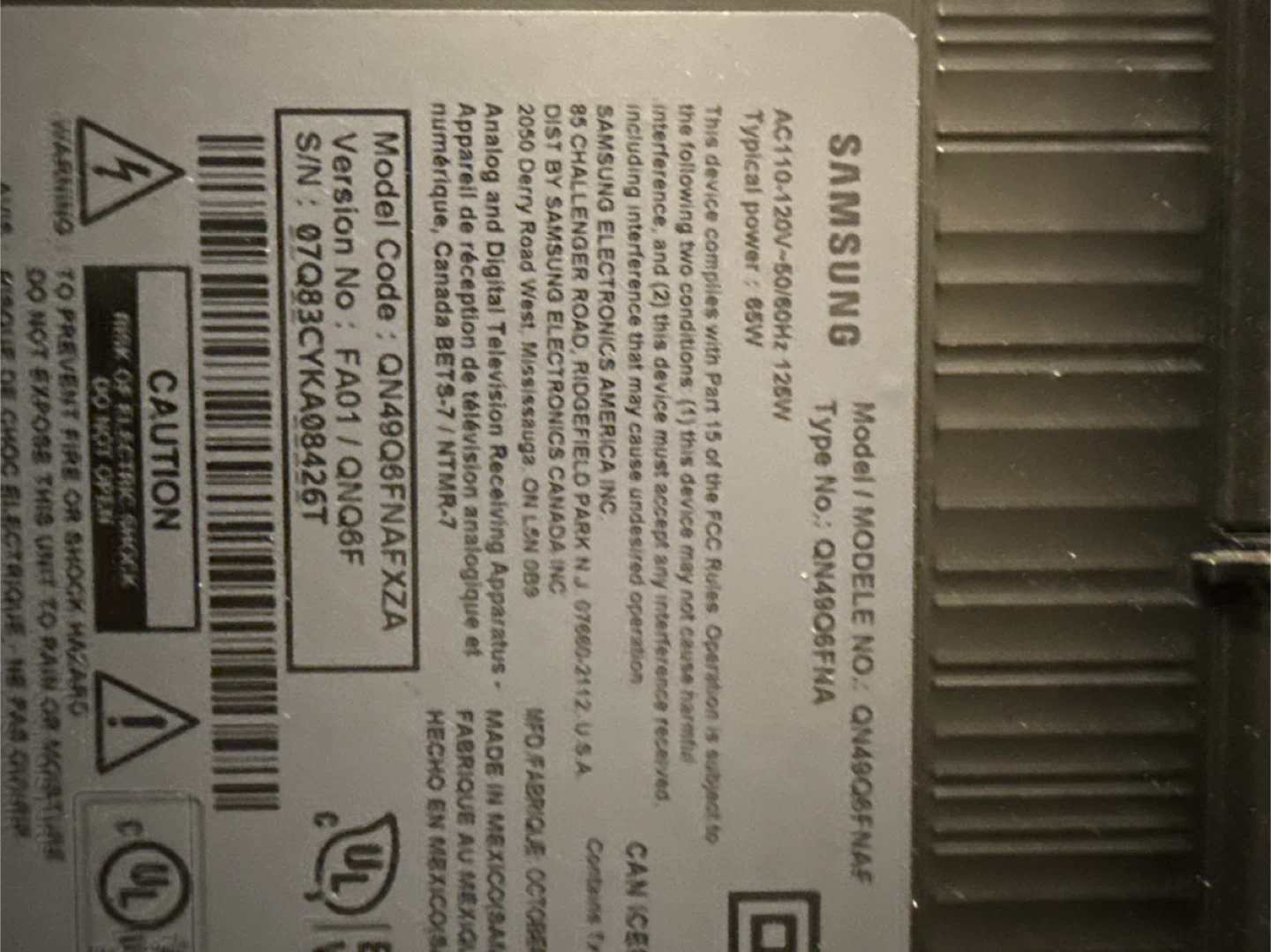 TV Samsung 50” with wall mount - photo 2