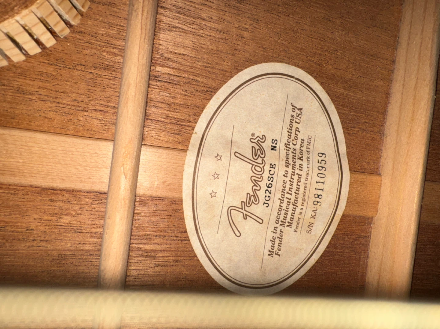 Fender JG26SCE Acoustic Guitar - photo 3