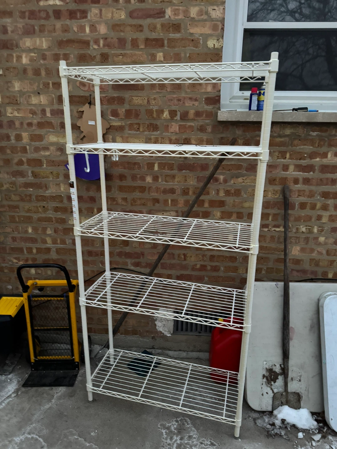 White Wire Shelf Unit - 5 Tier