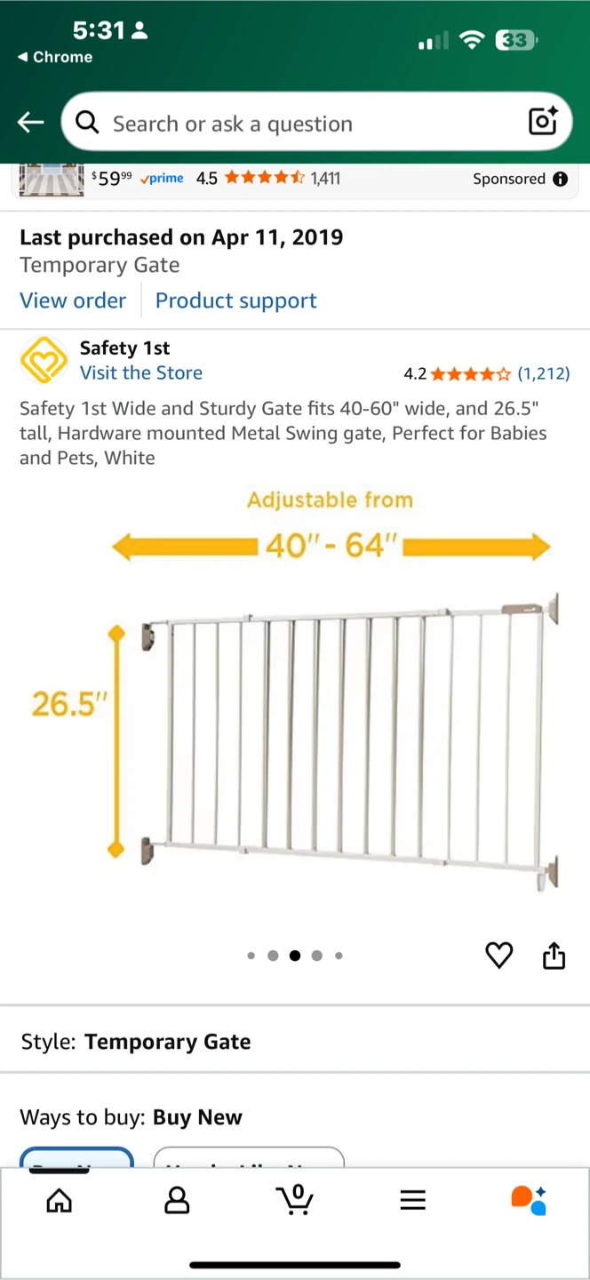 Safety 1st Wide & Sturdy Baby Gate (40-64") - photo 4