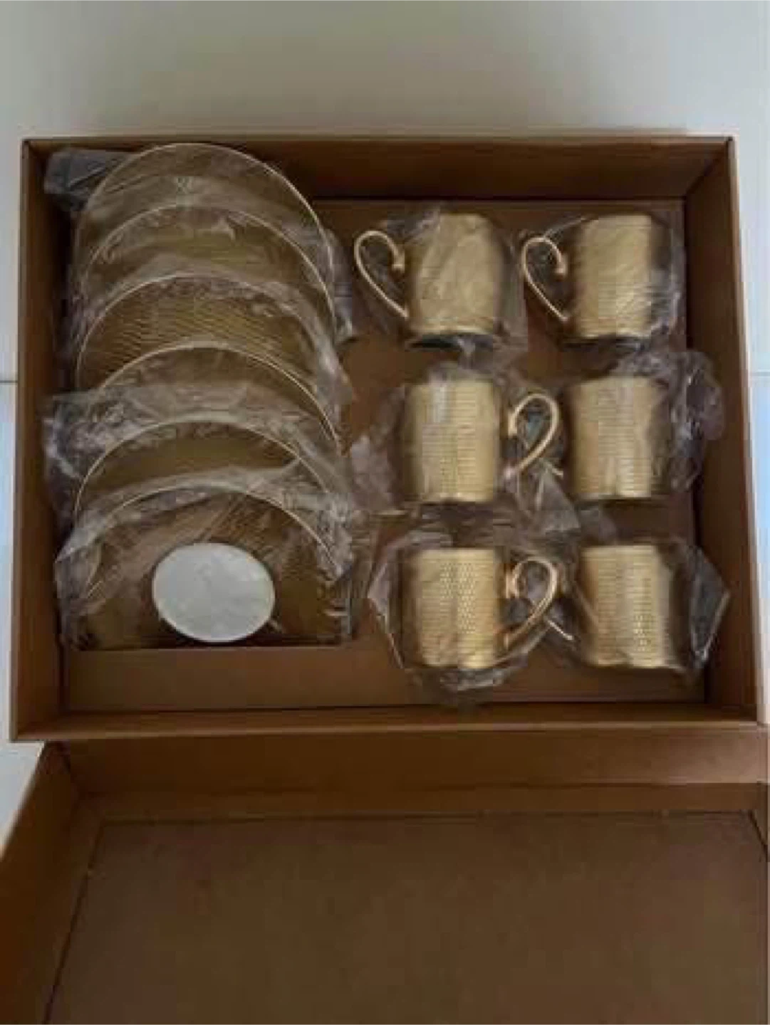 Evaliza D.W.R. Gold Espresso Cup & Saucer Set