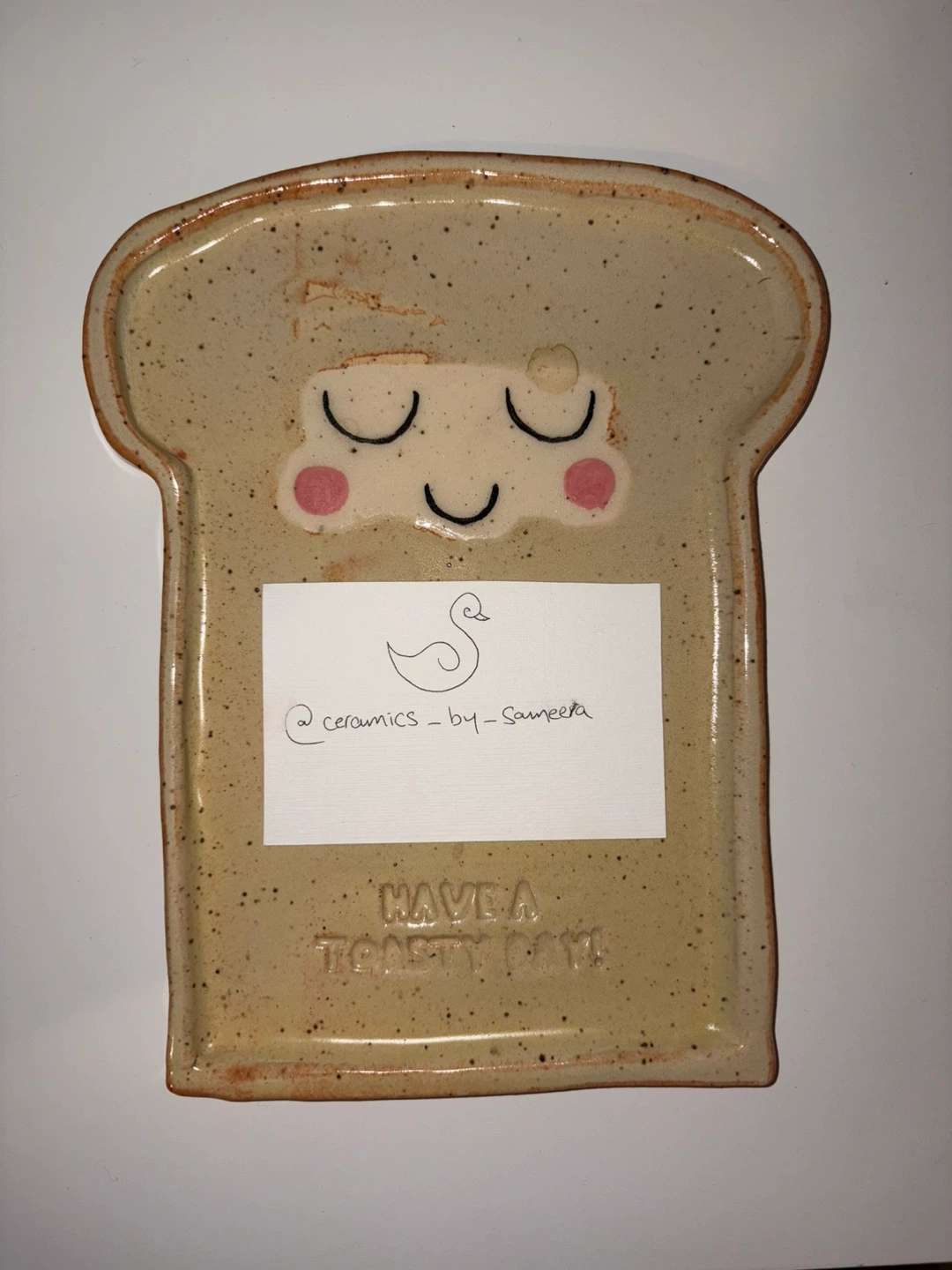 Ceramic Toast Plate - Handmade