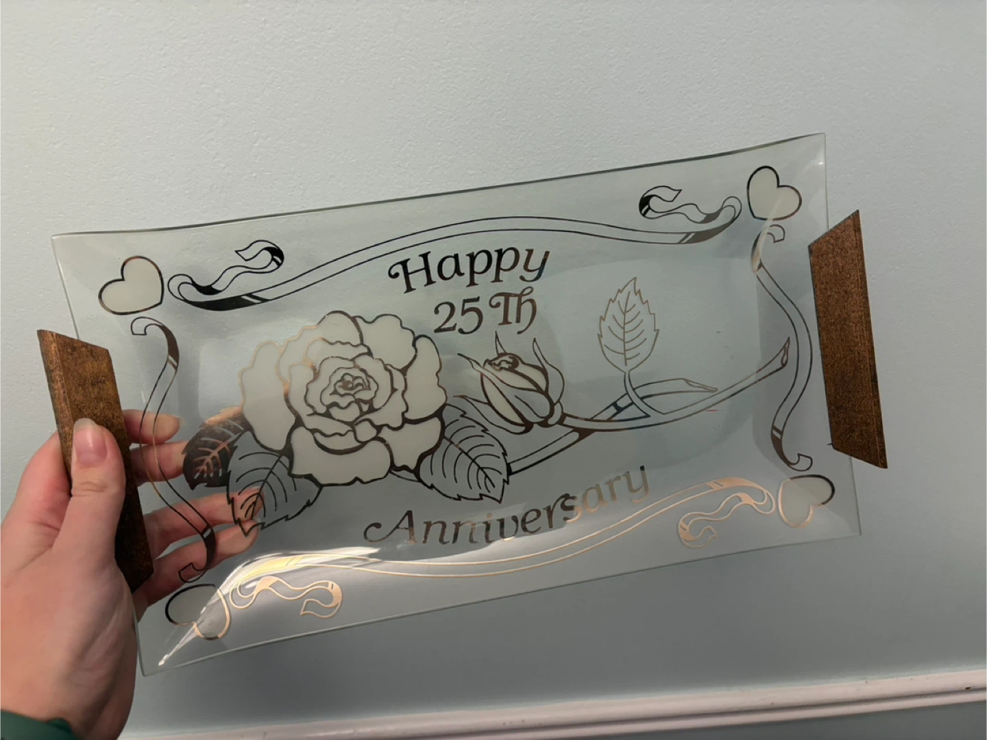 Happy 25th Anniversary Decorative Tray