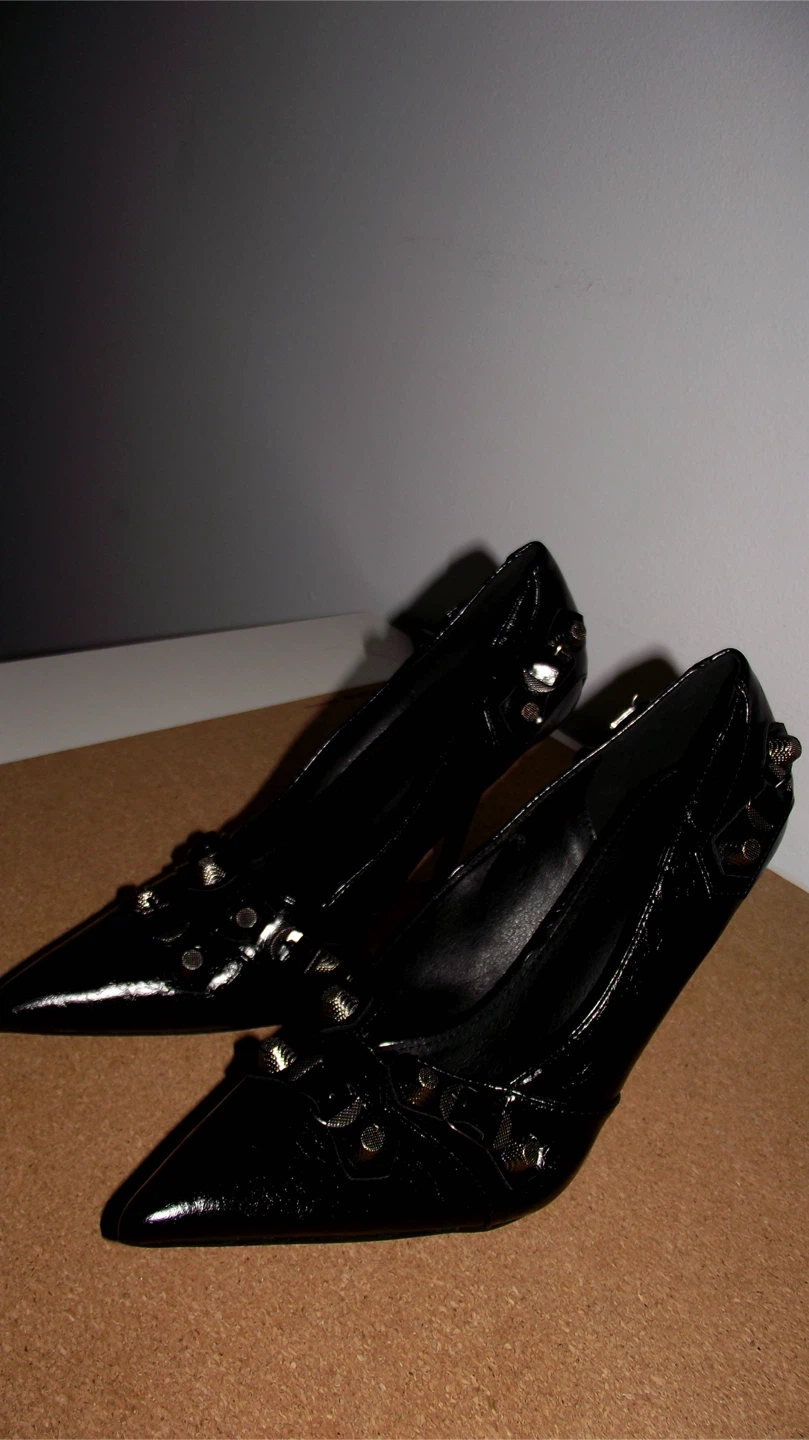 Black Heels with Studded Accents - photo 3