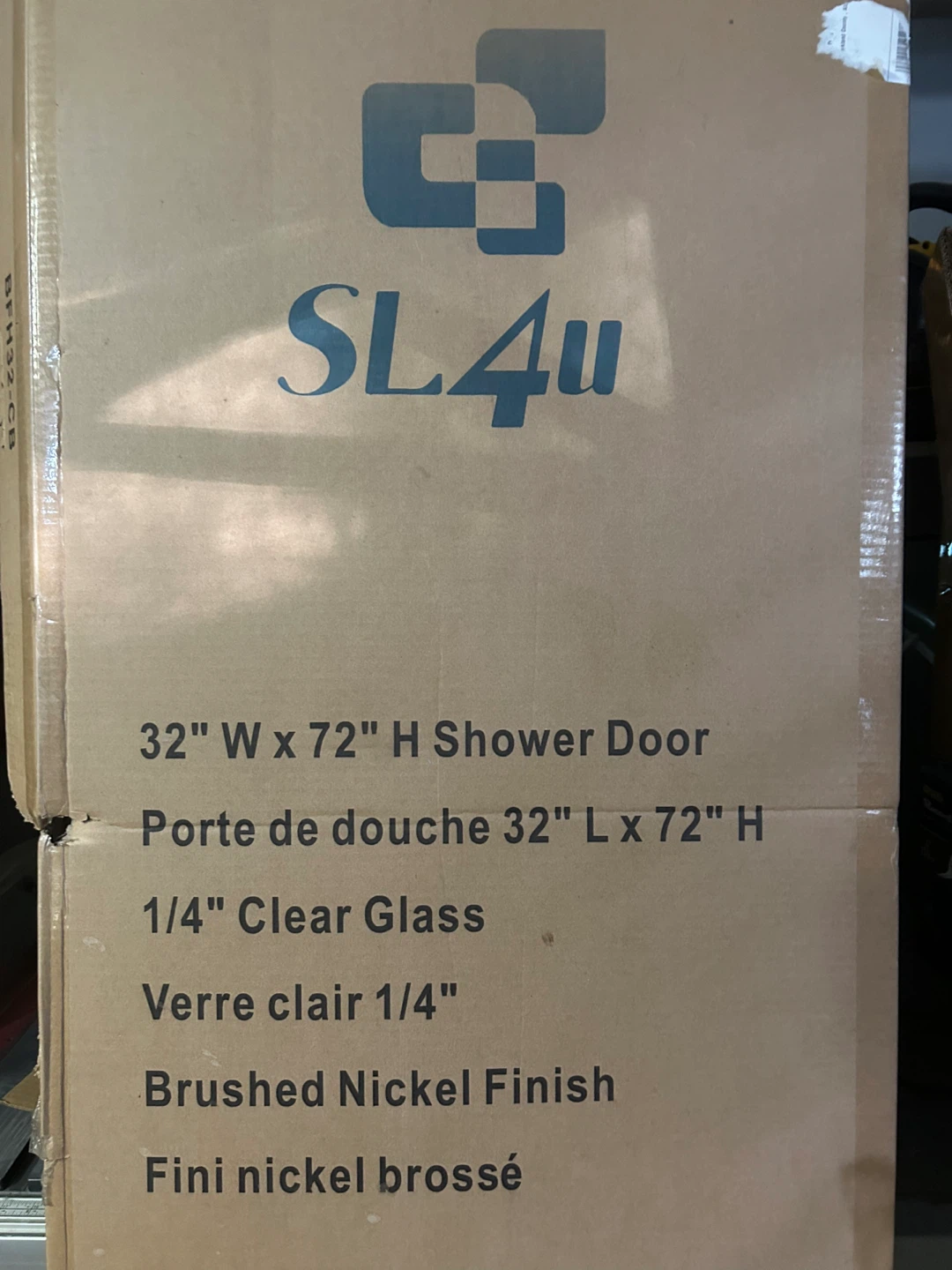 SL4u 32" x 72" Shower Door - New in Box!