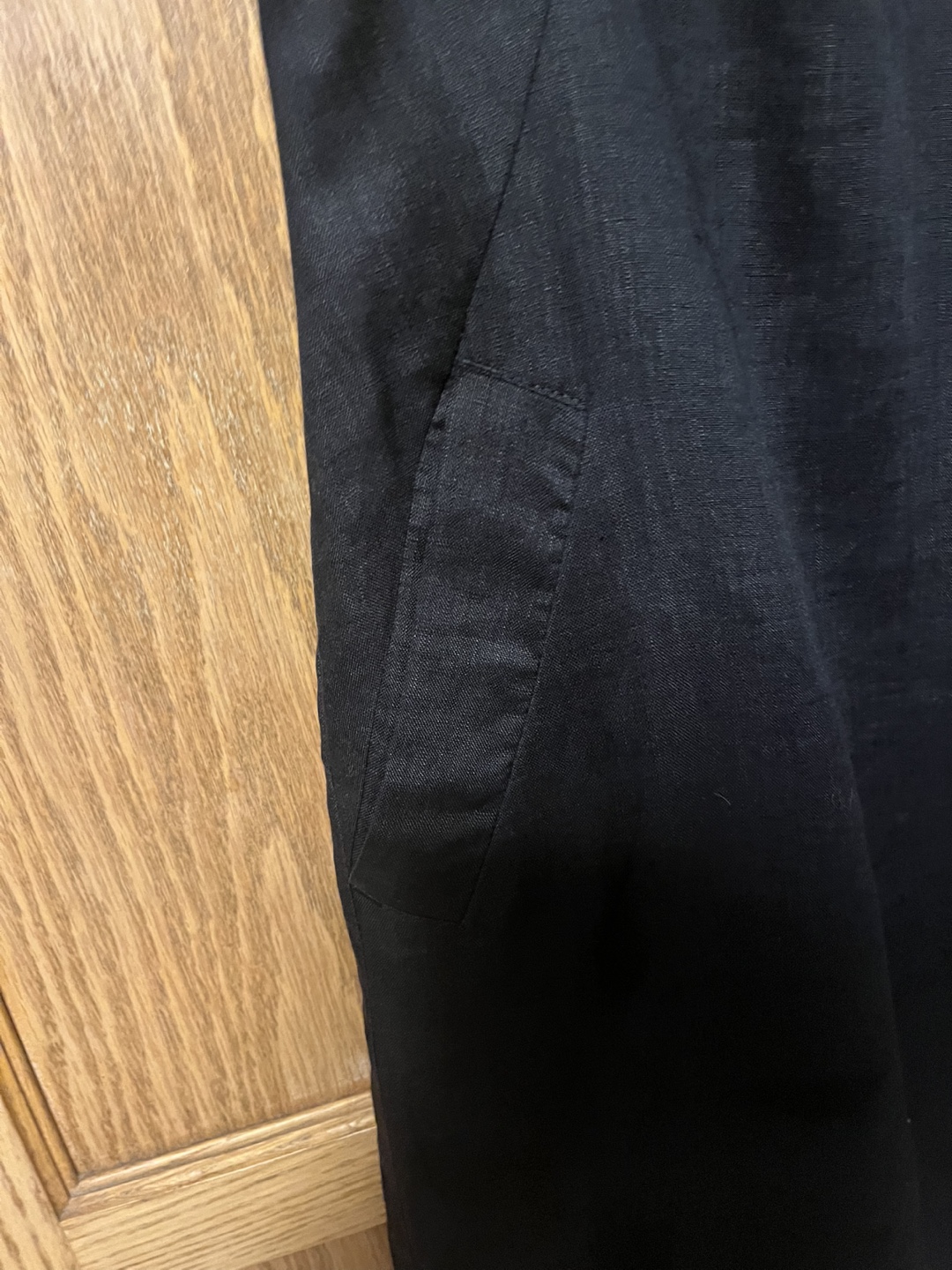 Lucy & Laurel Black Linen Dress - Size 12 - photo 5