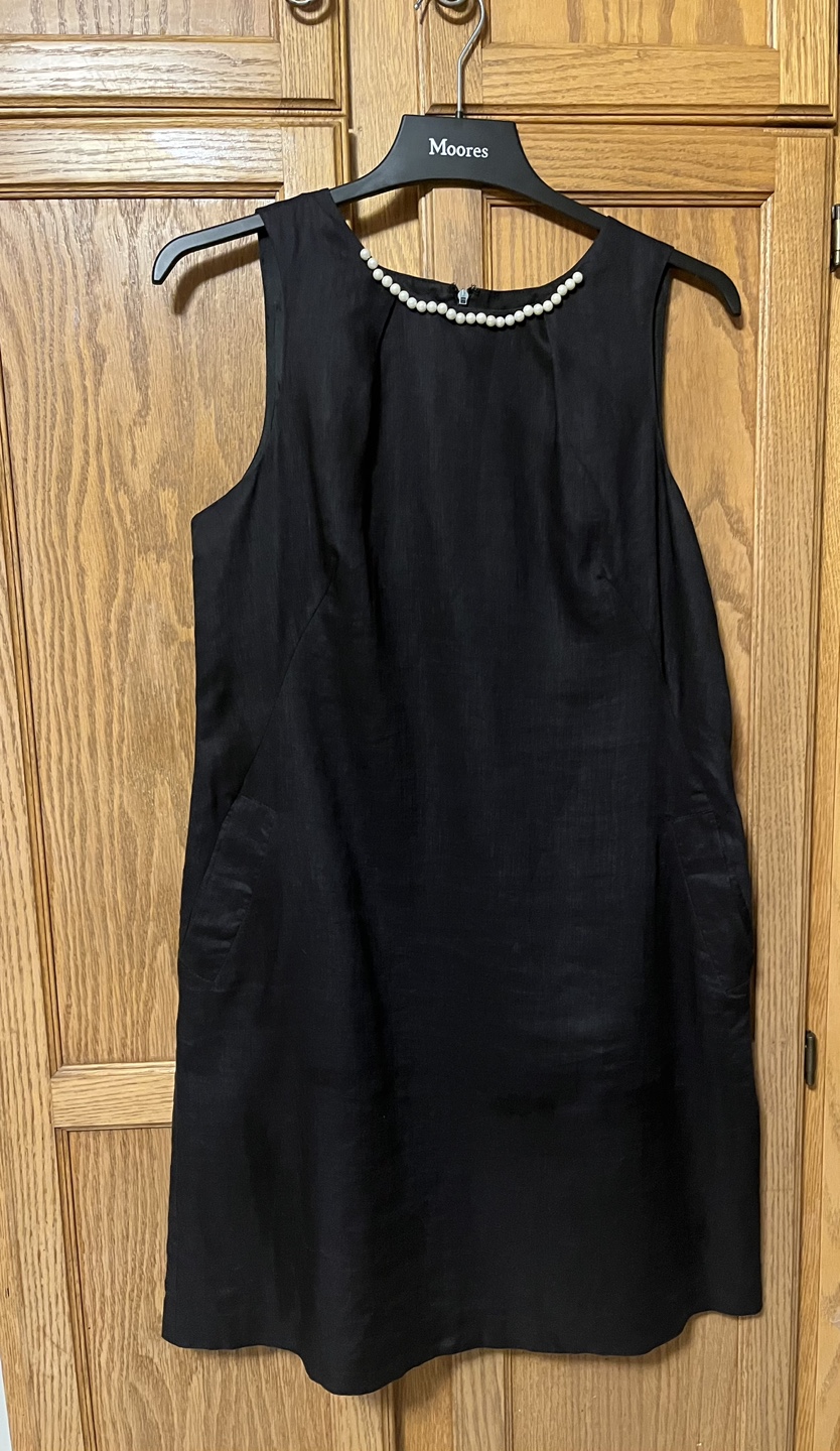 Lucy & Laurel Black Linen Dress - Size 12 - photo 4