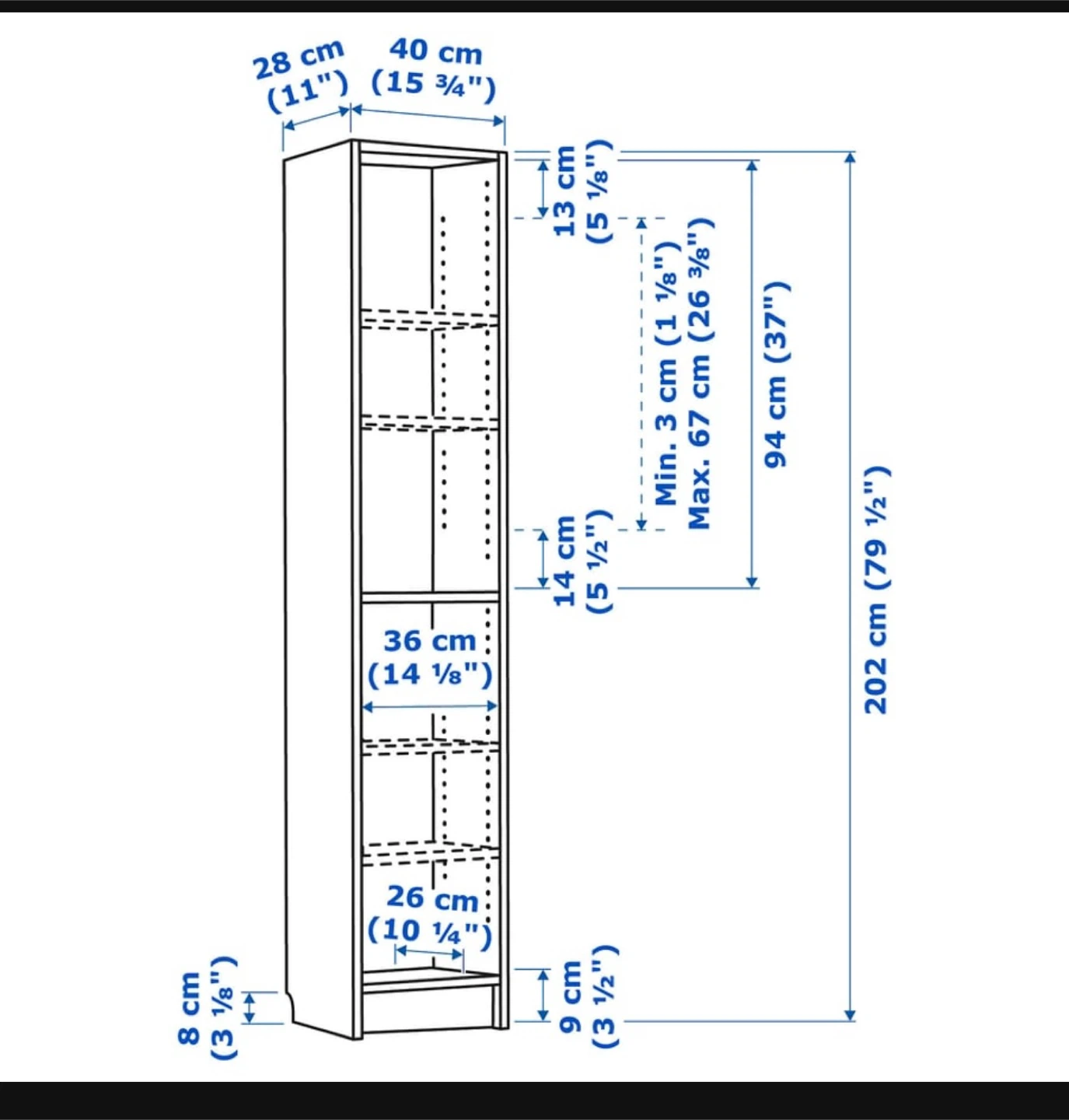 IKEA Billy Bookcase - Black Oak Effect - photo 3