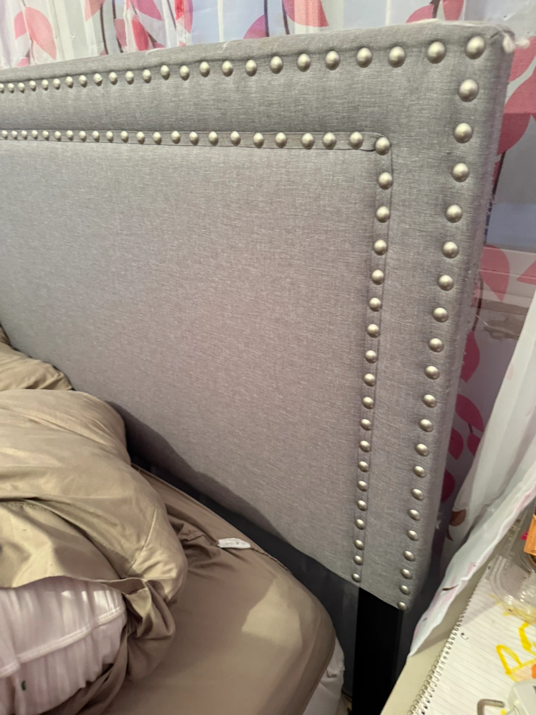 Upholstered Bed Frame - Grey