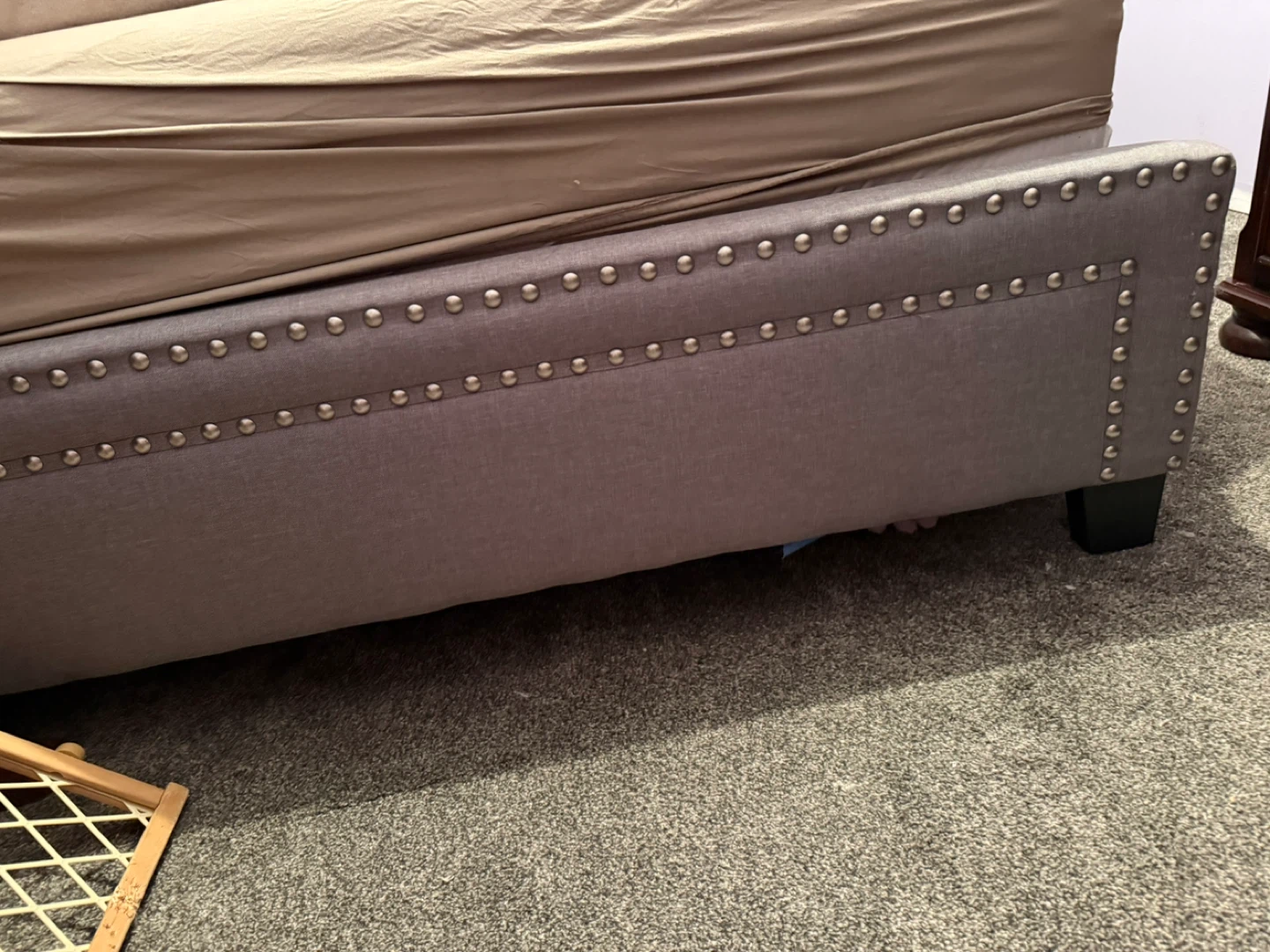 Upholstered Bed Frame - Grey - photo 3