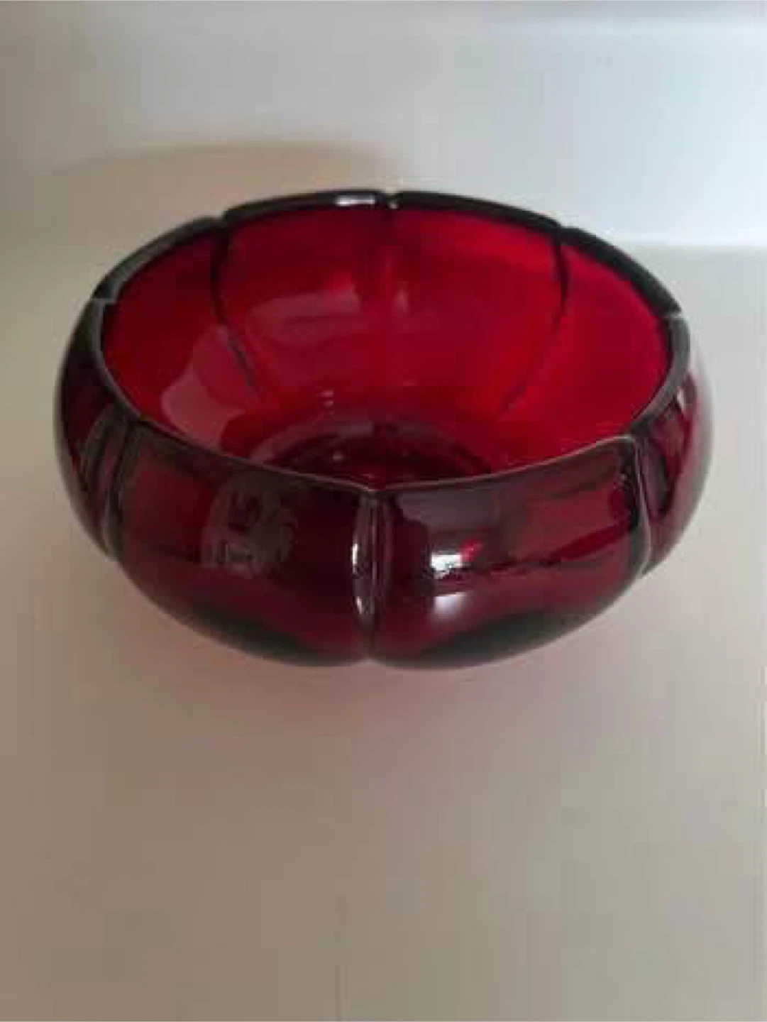 Red Glass Bowl - photo 4