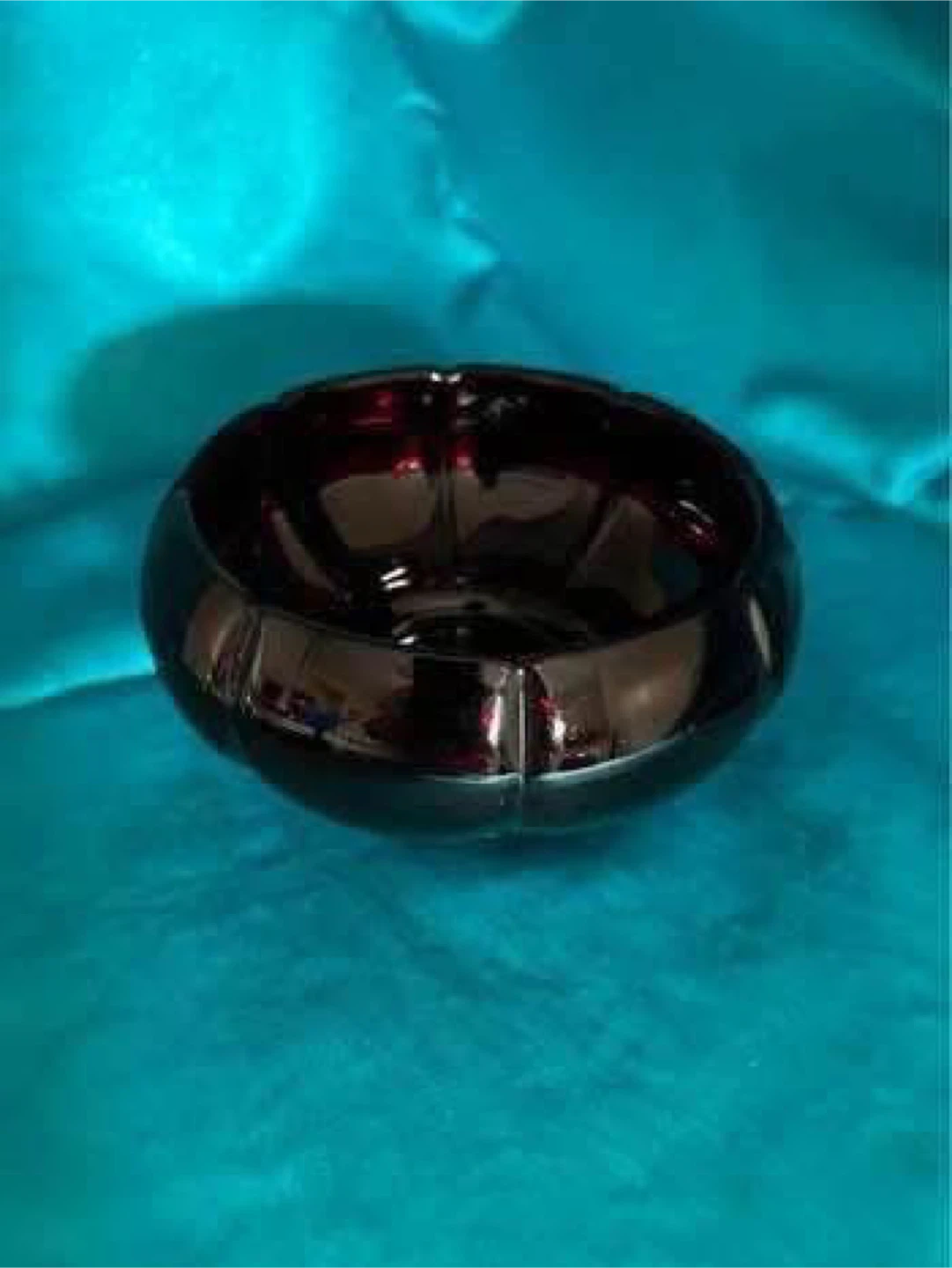 Red Glass Bowl - photo 3