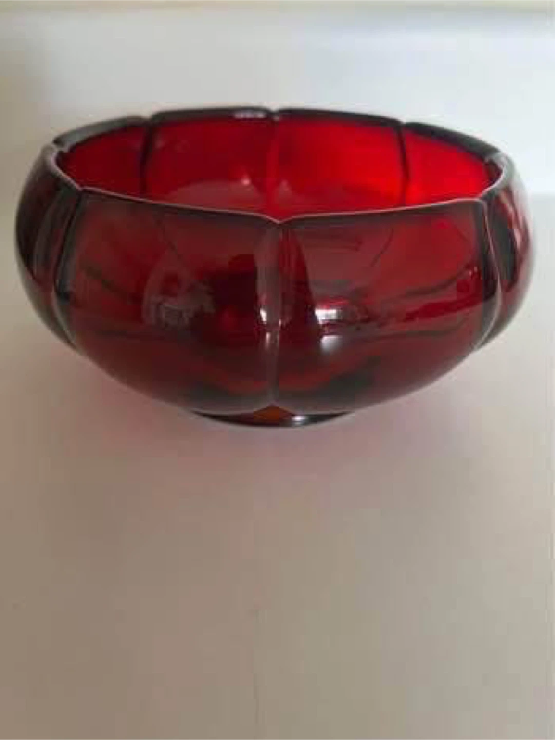 Red Glass Bowl