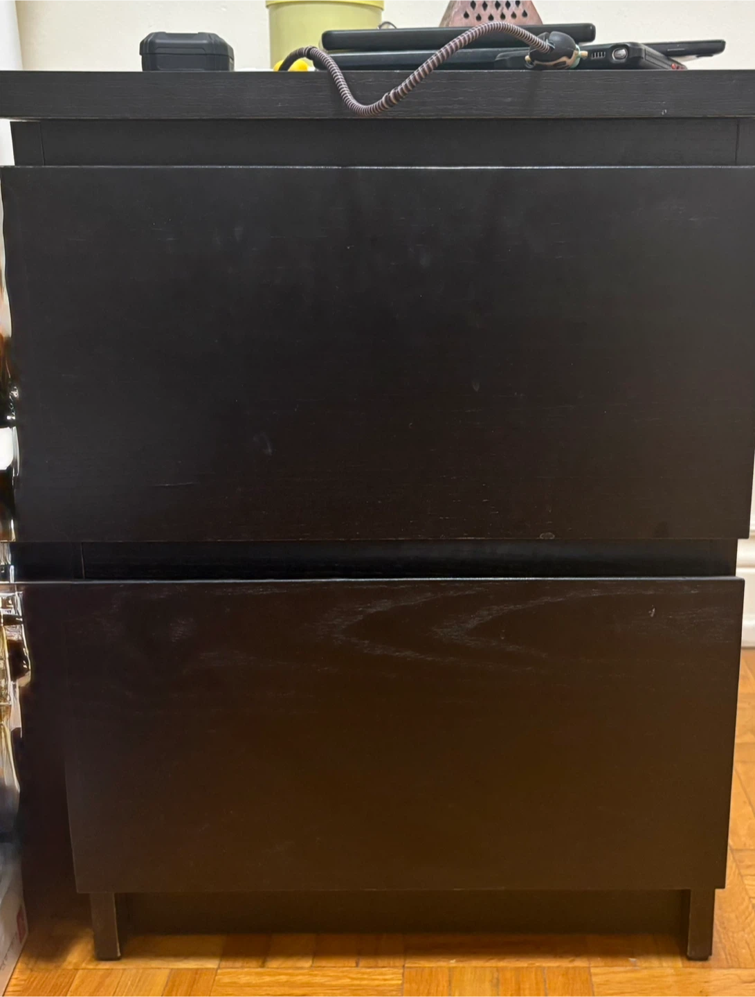 Black Wood Nightstand