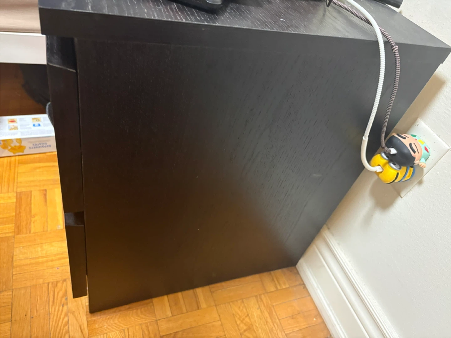 Black Wood Nightstand - photo 2
