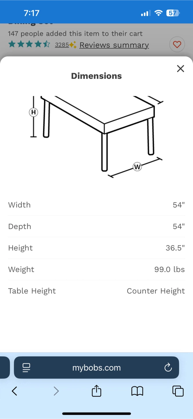 Bob's Furniture Cosmopolitan 5-Piece Dining Set - photo 3