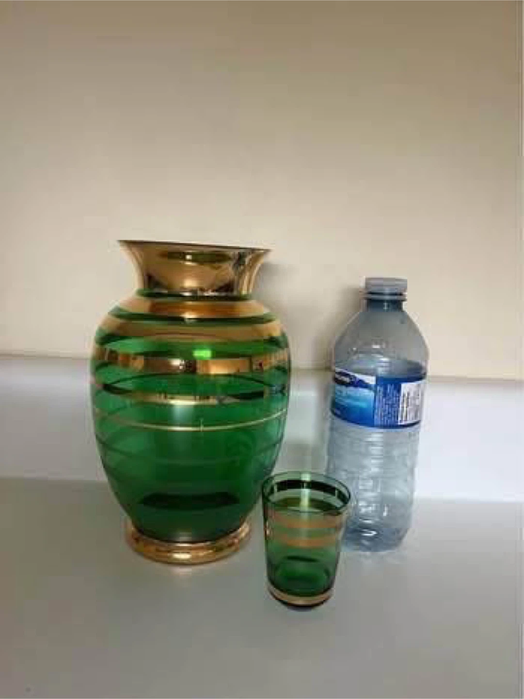 Green & Gold Decorative Vase