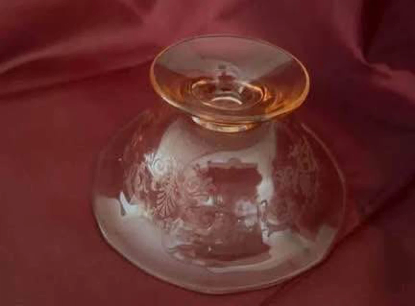 Vintage Pink Glass Pedestal Bowl - photo 2